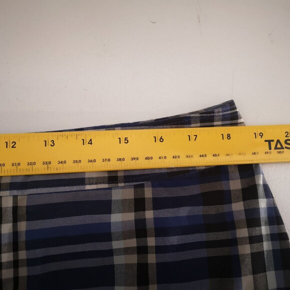 G.H. Bass & Co. Ladies Lightweight Size 14 Blue/Grey/Tan Plaid Skirt - Picture 7 of 8